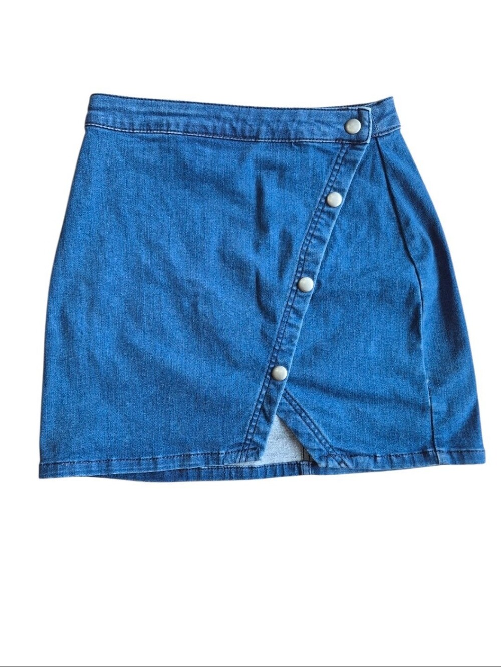 Free People Denim Mini Skirt Notched Size 8